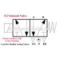 Acier inoxydable haute qualité 5/2 voies 5/3 voies air valve pneumatique pneumatique 4v310-10 avec câble